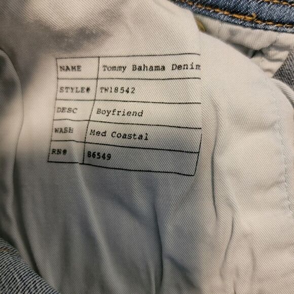 Tommy Bahama Denim Boyfriend Jeans Med Coastal Wash size 4 - Picture 4 of 5
